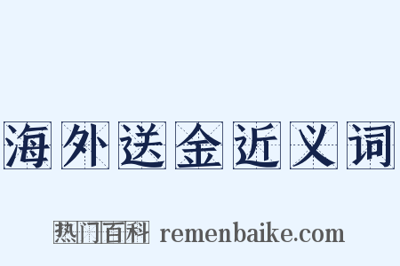 海外送金近义词是什么意思的图片